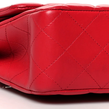 Chanel Lambskin Quilted Medium Double Flap Red 9 of 10