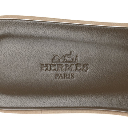 Hermes Epsom Oran Sandals 38 Etoupe 7 of 9