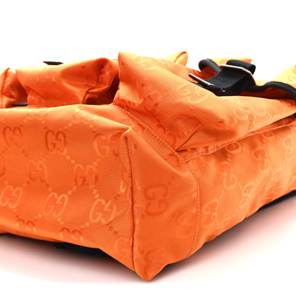 Gucci Econyl Nylon Monogram Off The Grid Utility Pocket Backpack Carrot Orange Black 10 of 10