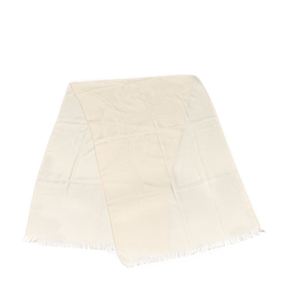 Hermes Cashmere Silk New Libris Stole Ivory 2 of 3