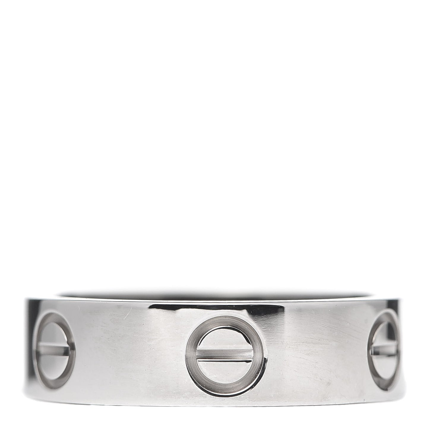 18K White Gold 5.5mm LOVE Ring 54 6.75