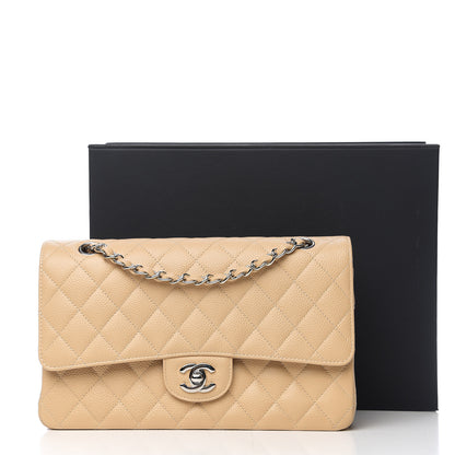 Chanel Caviar Quilted Medium Double Flap Beige 10 of 10