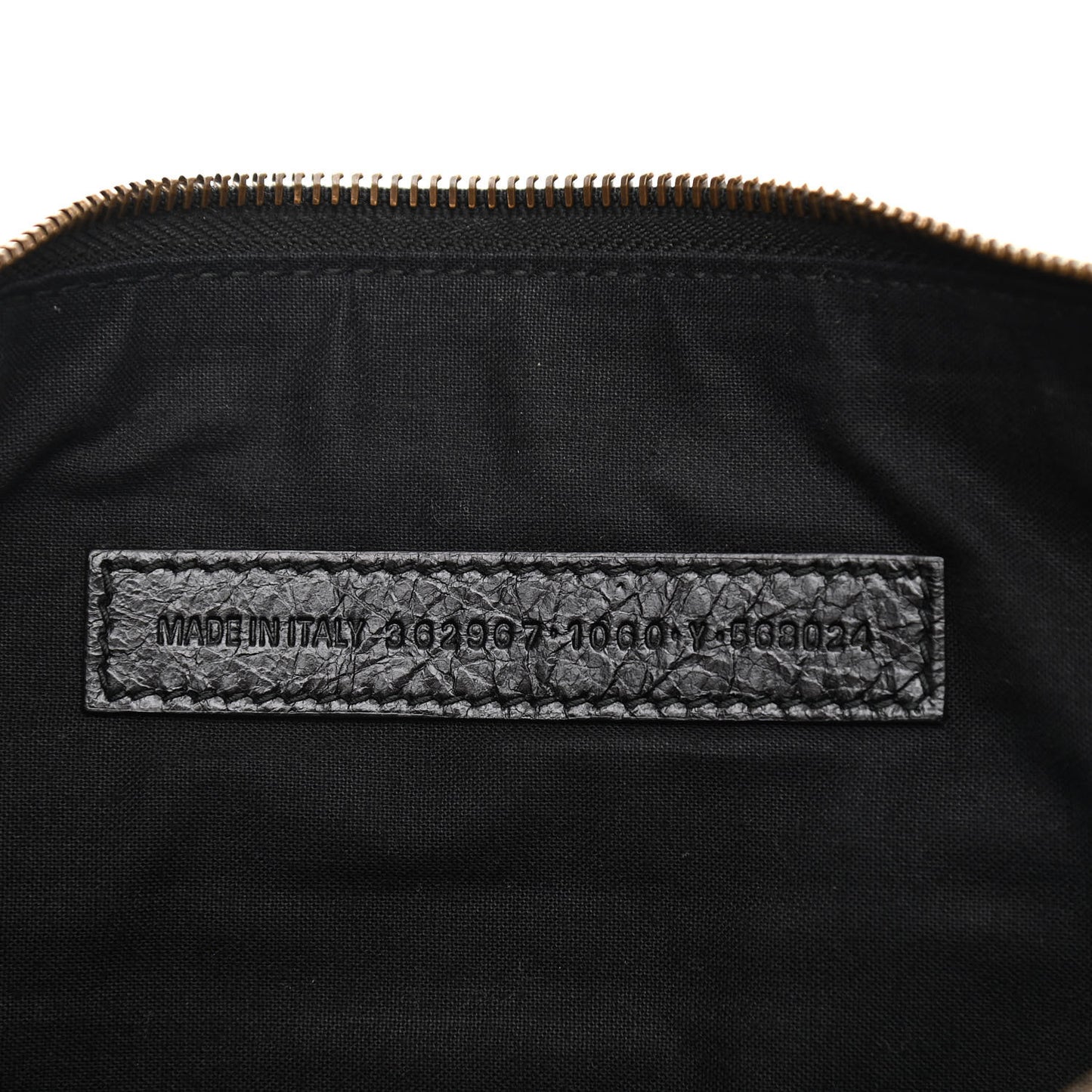 Agneau Classic Hardware Graffiti Small Pouch Black White