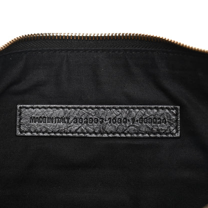 Balenciaga Agneau Classic Hardware Graffiti Small Pouch Black White 7 of 10