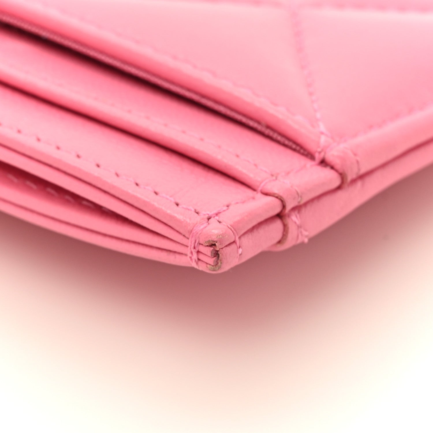 Chanel Lambskin Quilted Chanel 19 Card Holder Pink 9 of 11