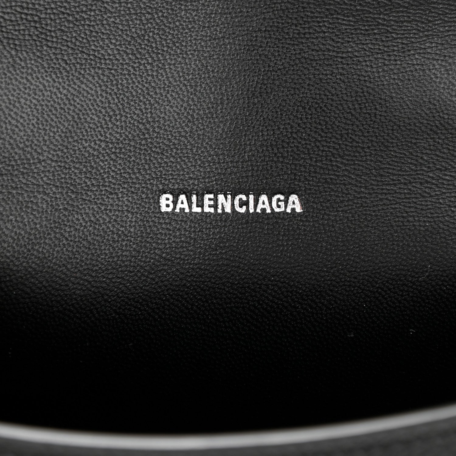 Balenciaga Grained Calfskin Hourglass Top Handle Bag XS Black 6 of 11