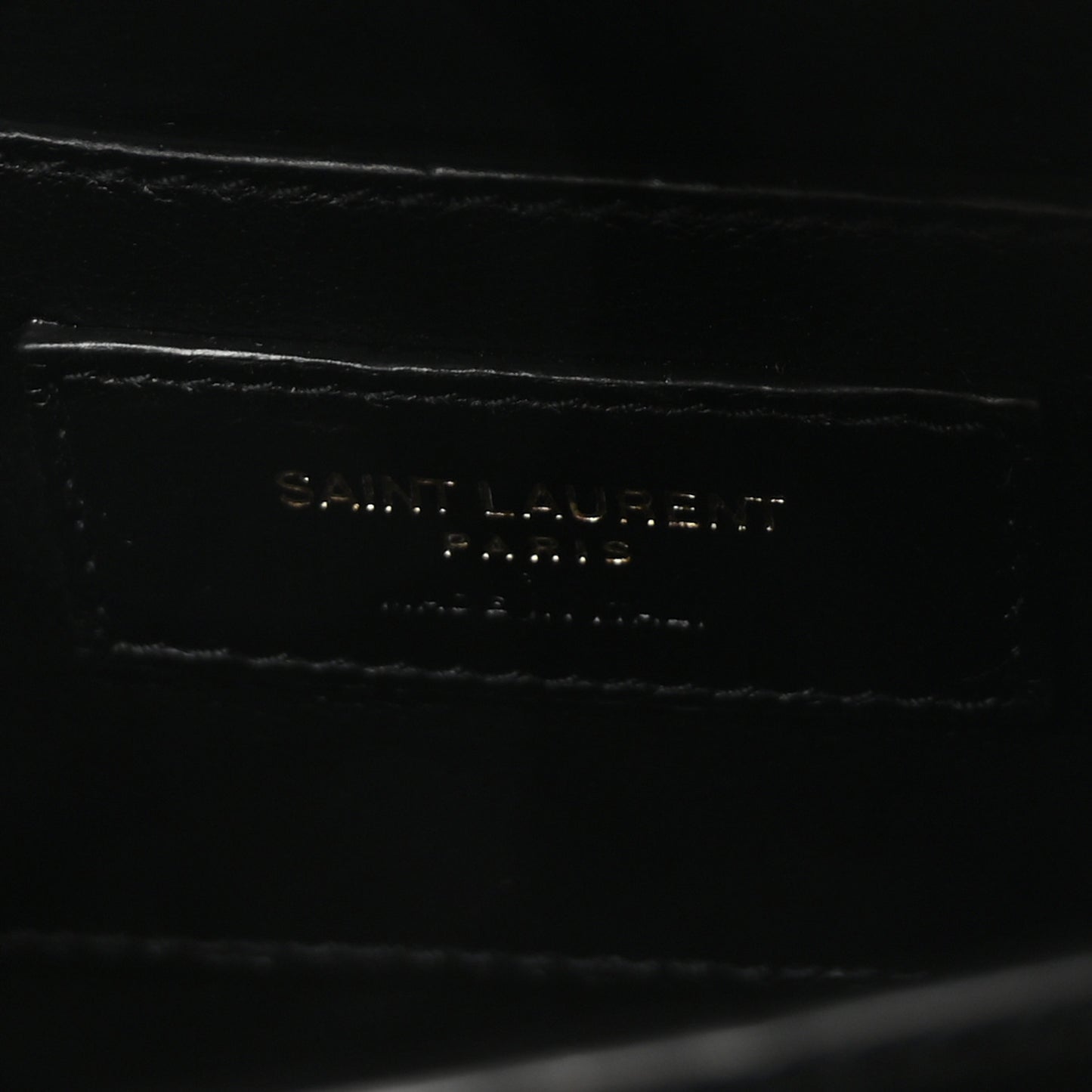 Calfskin Crocodile Embossed Mini Classic Monogram Cassandra Top Handle Black