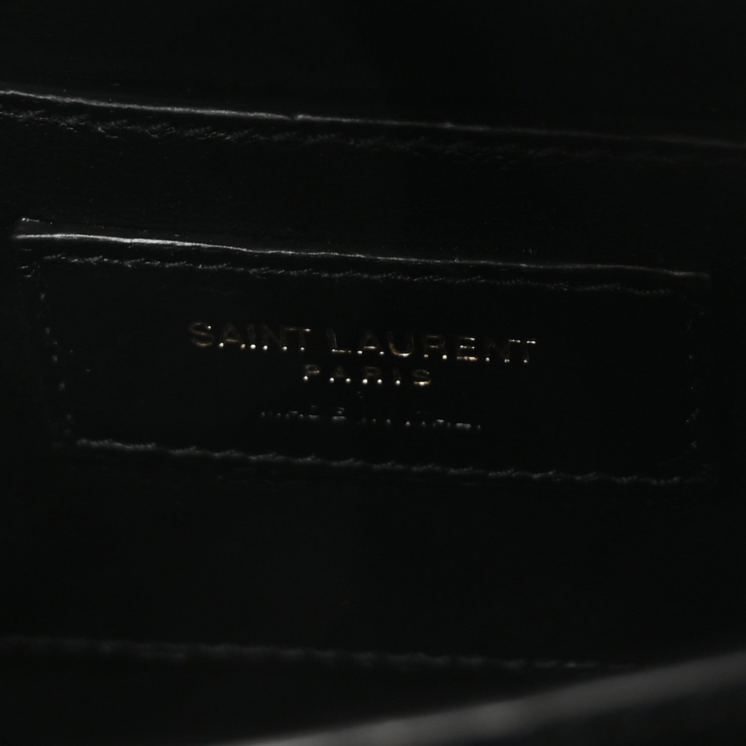 Saint Laurent Calfskin Crocodile Embossed Mini Classic Monogram Cassandra Top Handle Black 6 of 10