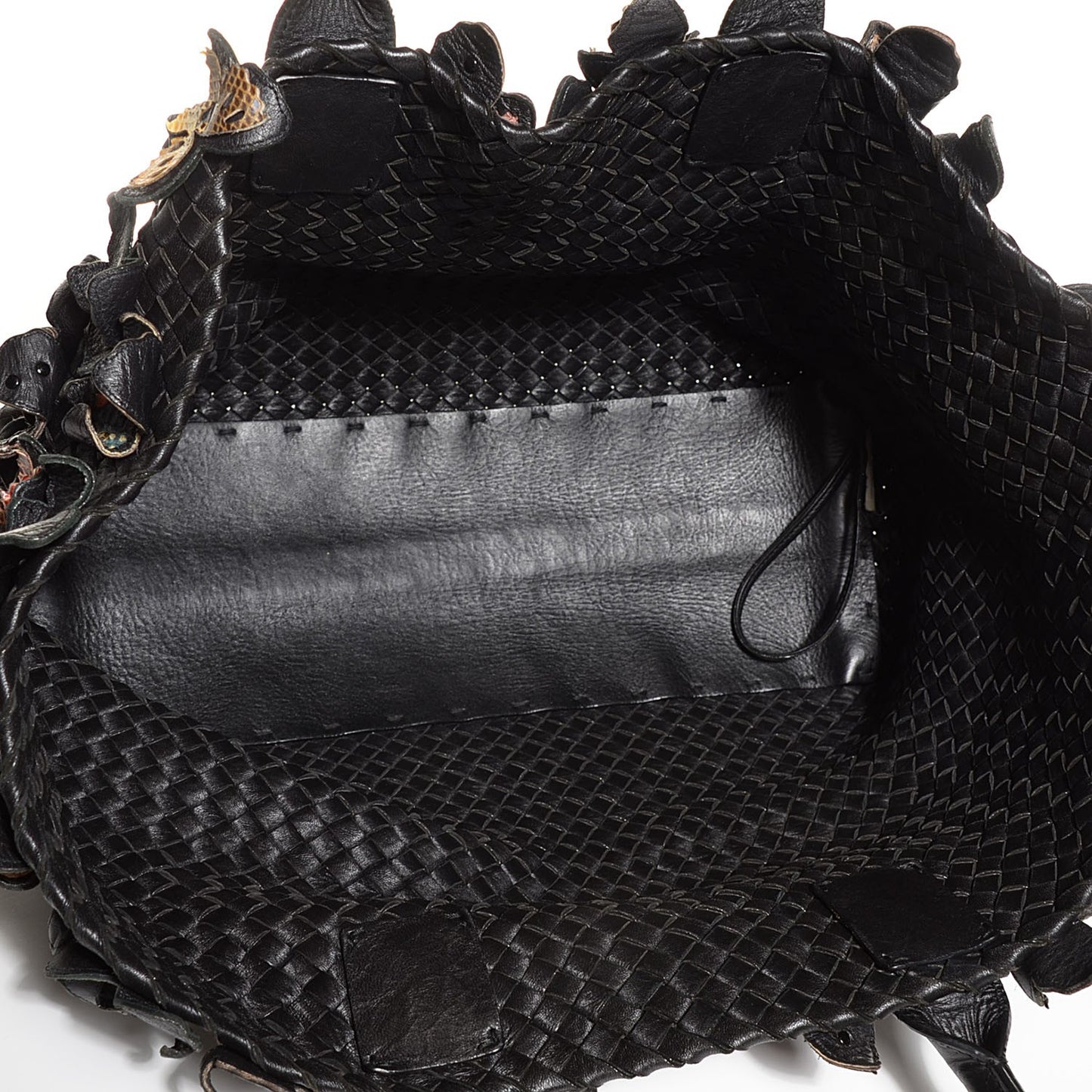 Nappa Intreciatto Medium Butterfly Cabat Nero Black