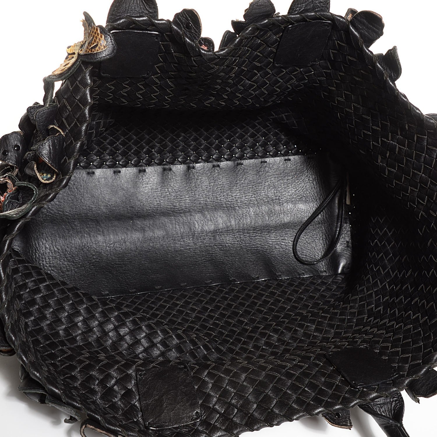 Bottega Veneta Nappa Intreciatto Medium Butterfly Cabat Nero Black 6 of 9