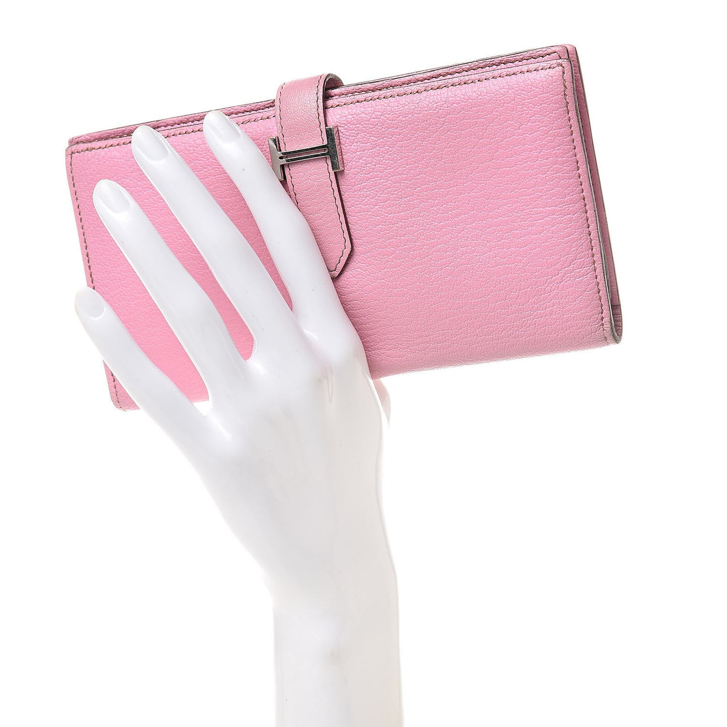 Chevre Mysore Bearn Gusset Wallet 5P Pink
