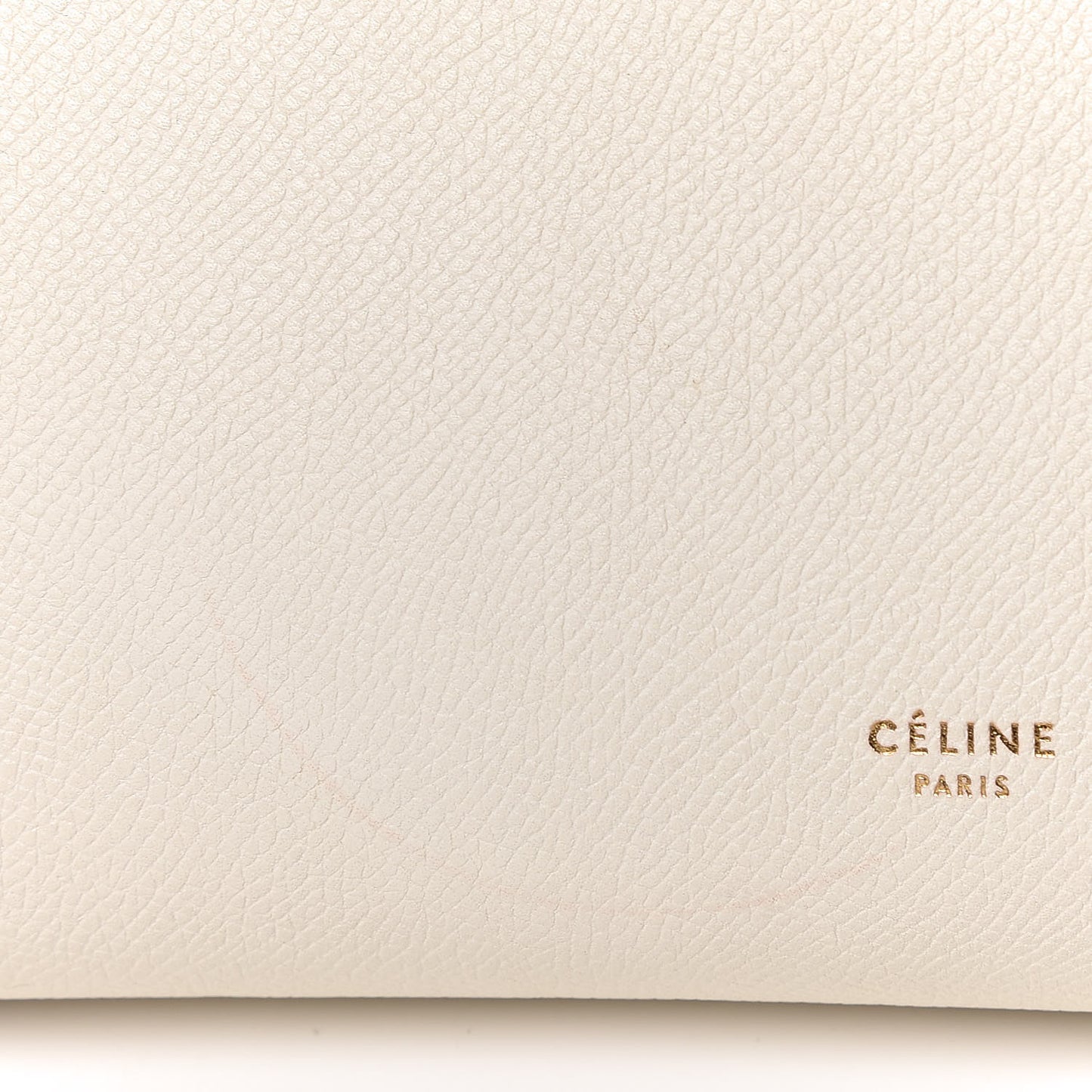 Grained Calfskin Micro Belt Bag White