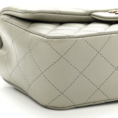 Chanel Lambskin Quilted Mini Rectangular Flap Grey 9 of 11