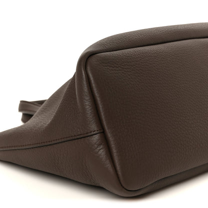 The Row Calfskin Marcel Slouchy Top Handle Bag Deep Brown 8 of 9