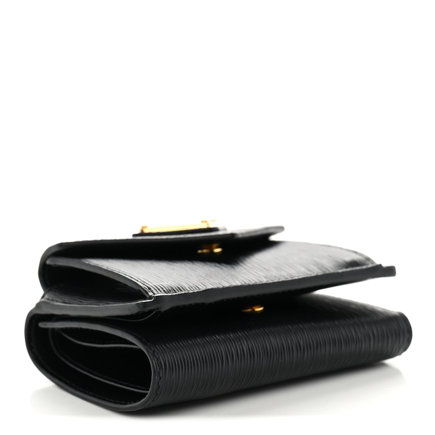 Vitello Move Metal Small Tri-Fold Wallet Black