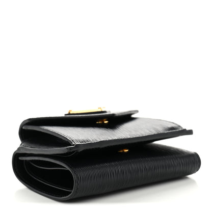 Prada Vitello Move Metal Small Tri-Fold Wallet Black 4 of 7