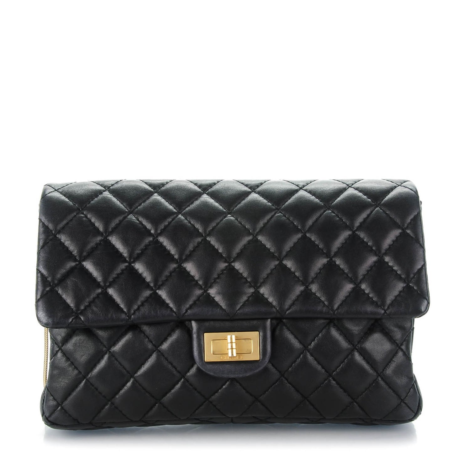 Lambskin Quilted Snake Chain 2.55 Reissue Flap Black