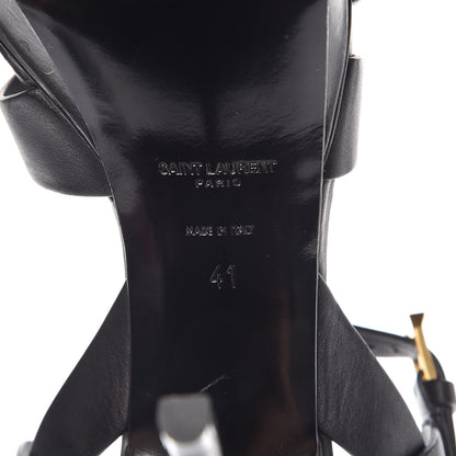 Saint Laurent Calfskin Tribute 75 Platform Sandals 41 Black 6 of 9