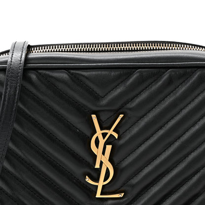 Saint Laurent Calfskin Matelasse Monogram Lou Camera Bag Black 8 of 11