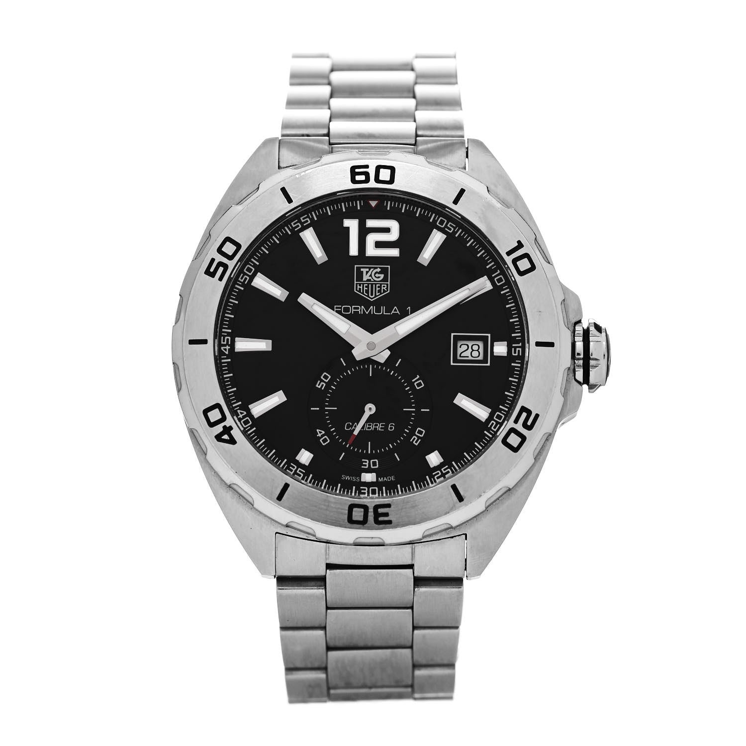 Tag Heuer Stainless Steel 41mm Formula 1 Calibre 6 Automatic Watch Black WAZ2110 1 of 4