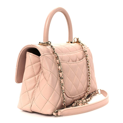 Chanel Caviar Quilted Mini Coco Handle Flap Light Pink 5 of 21