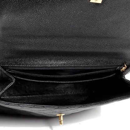 Chanel Caviar Quilted Jumbo Kelly Flap Black 5 of 8
