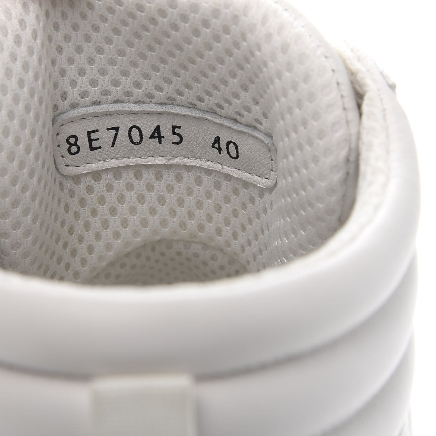 Nappa Macro FF Embossed Womens High Top Sneakers 40 White Ice