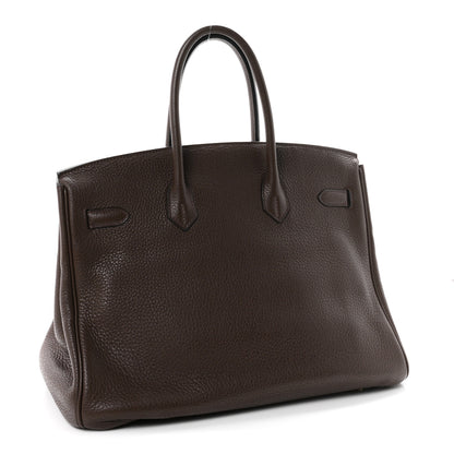 Hermes Taurillon Clemence Birkin 35 Cafe 3 of 11