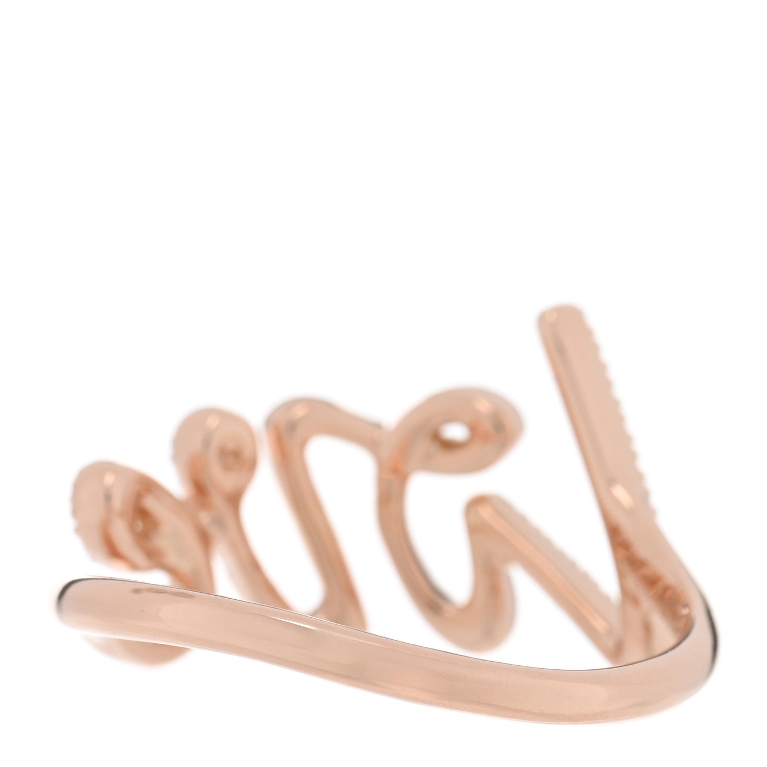 Tiffany 18K Rose Gold Diamond Paloma's Graffiti Love Ring 53 6.5 3 of 4