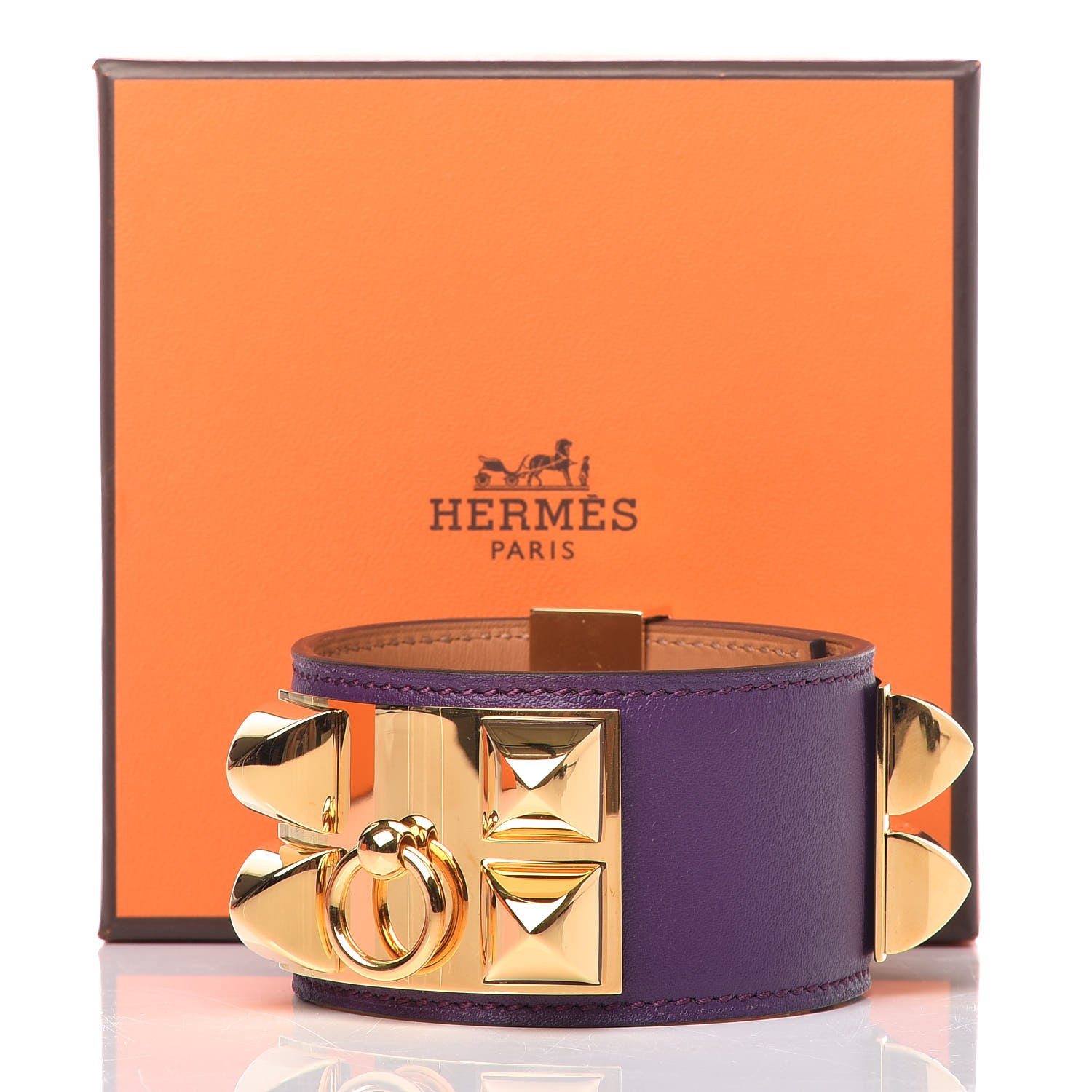 Hermes Swift Collier de Chien CDC Bracelet L Ultraviolet 9 of 9