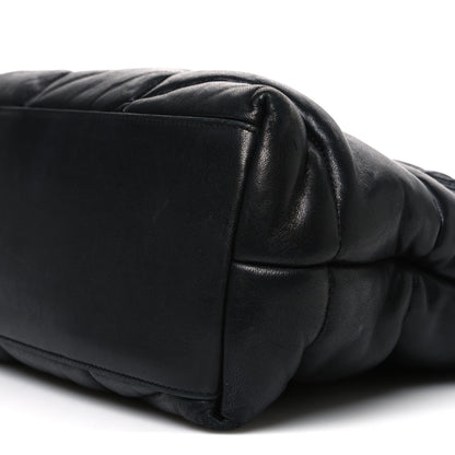 Saint Laurent Lambskin Quilted Medium Loulou Puffer Monogram Chain Satchel Black 10 of 10