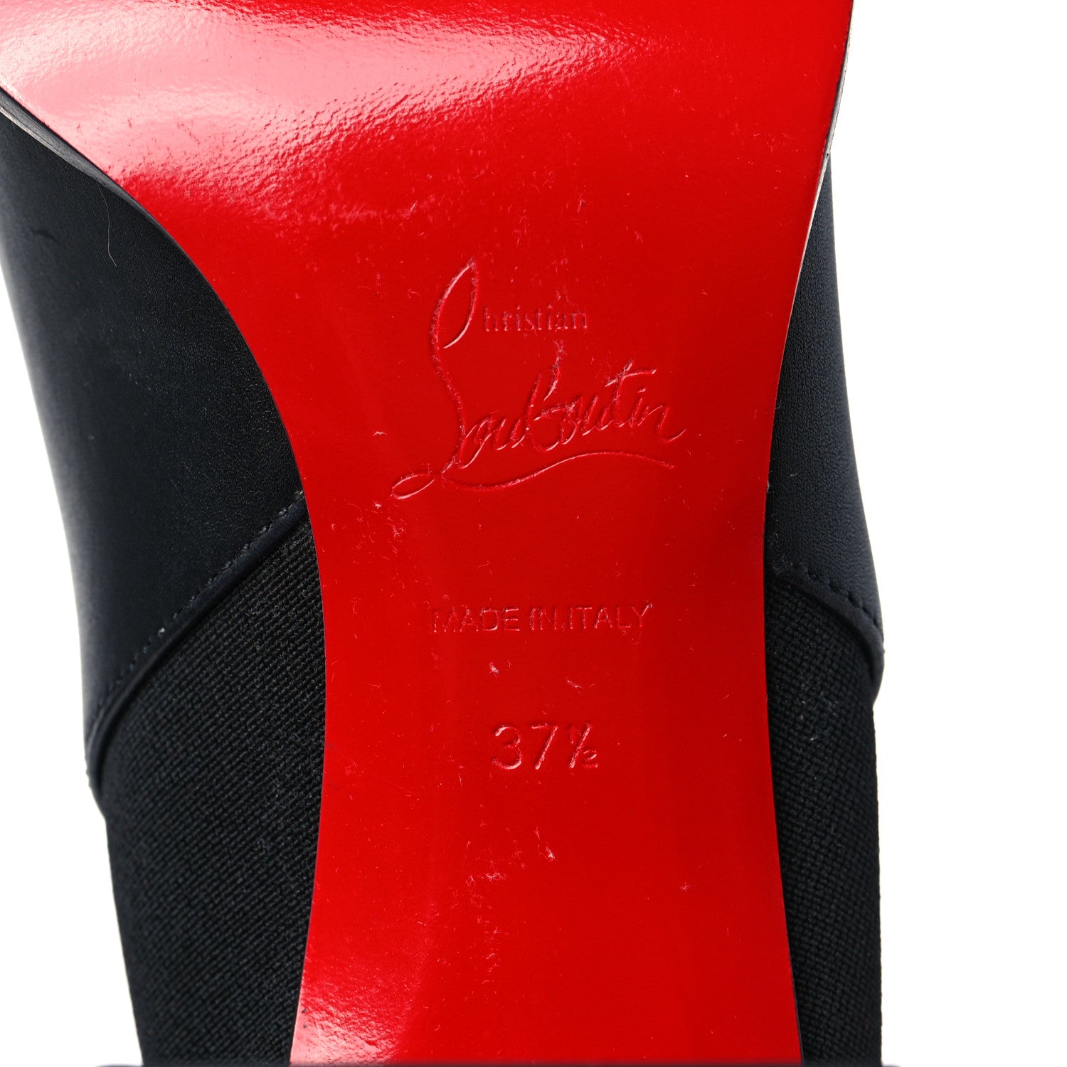 Christian Louboutin Calfskin 70 Chelsea Ankle Boots 37.5 Black 6 of 7