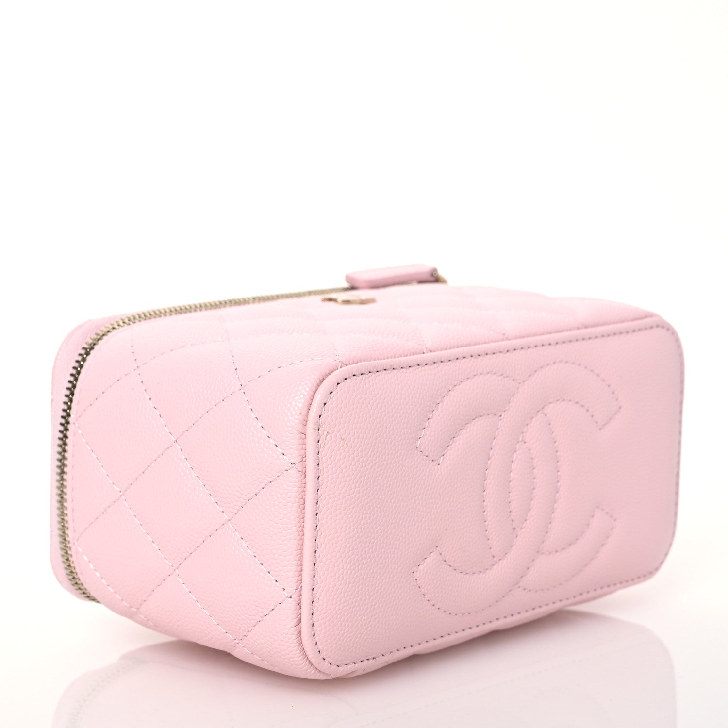 Chanel Caviar Quilted Small Vanity Case With Chain Light Pink 4 of 13