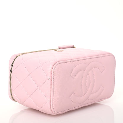 Chanel Caviar Quilted Small Vanity Case With Chain Light Pink 4 of 13