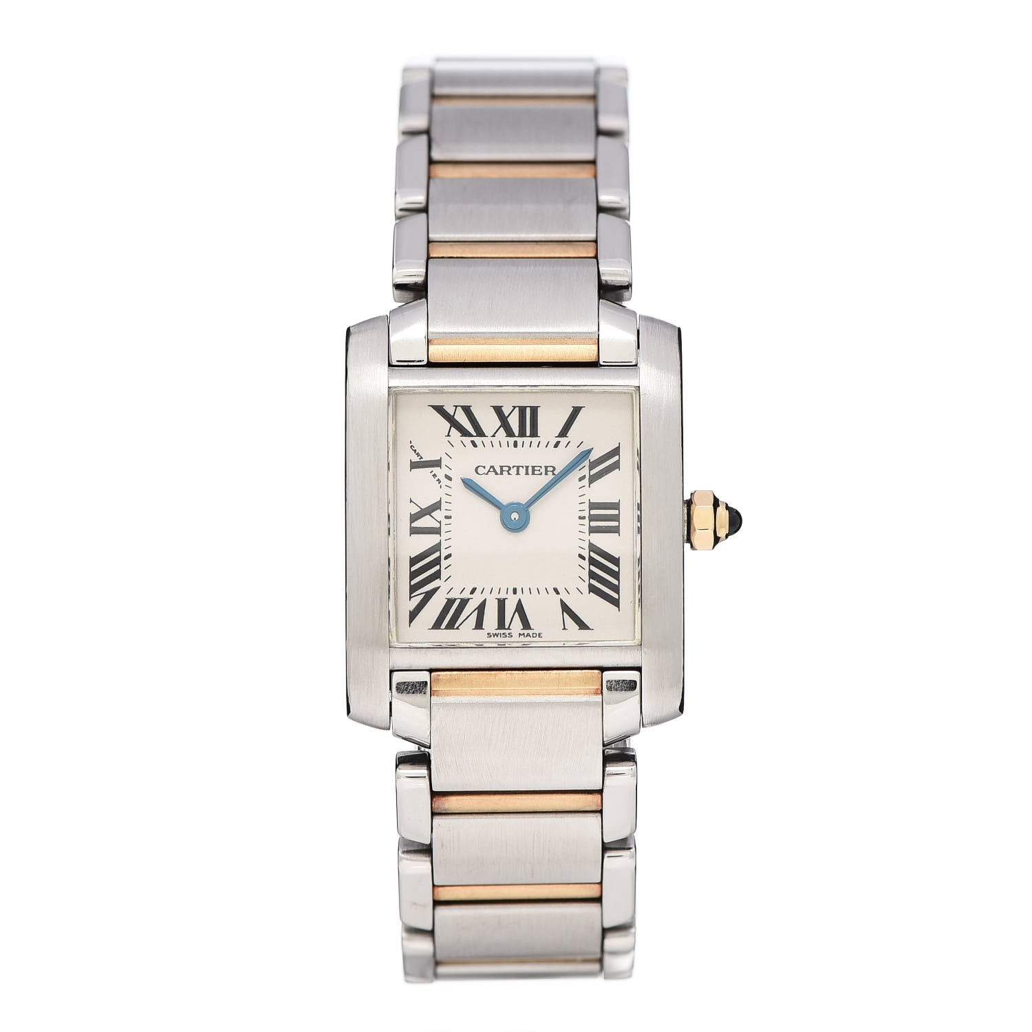 Cartier Stainless Steel 18K Yellow Gold 20mm Tank Francaise Quartz Watch 1 of 10