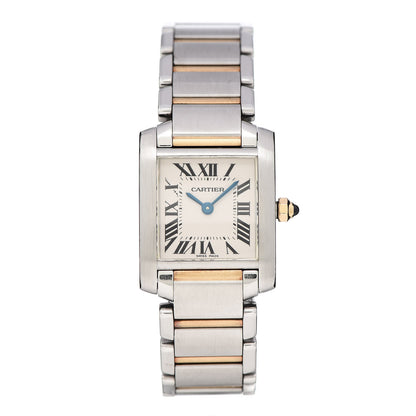 Cartier Stainless Steel 18K Yellow Gold 20mm Tank Francaise Quartz Watch 1 of 10