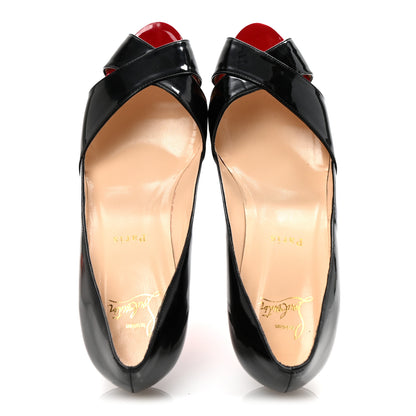 Christian Louboutin Patent Shelley 90 Pumps 40 Black Red 2 of 8