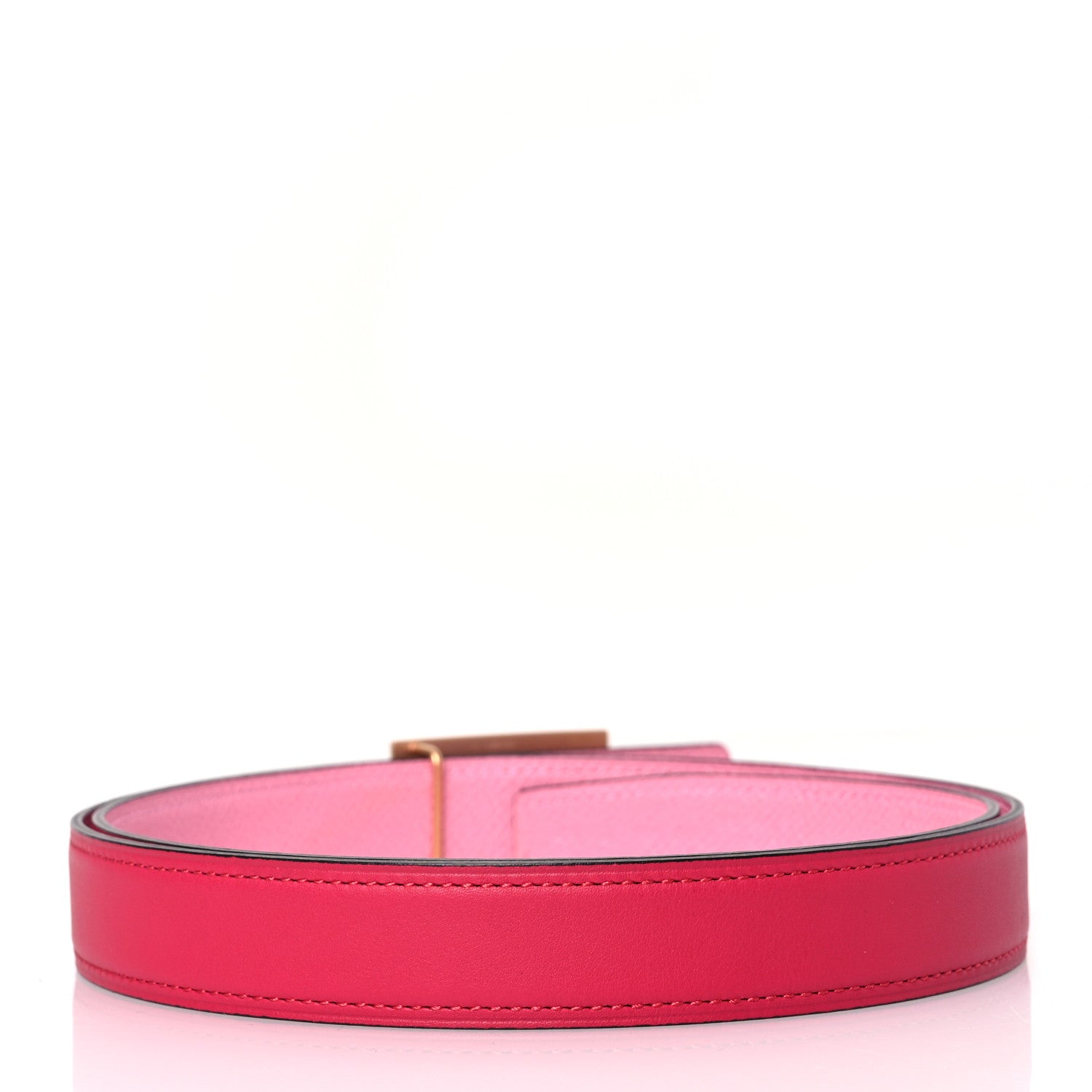 美品✨HERMÈS エルメス フォーカスベルト✨ピンク x レッド Hermes Epsom Swift 24mm Collier De Chien CDC Belt 85 34 Rose