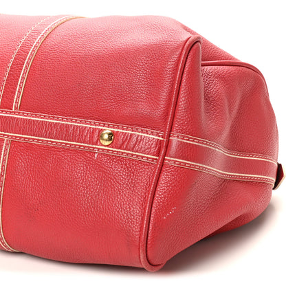 Louis Vuitton Tobago Calfskin Keepall 50 Red 8 of 8
