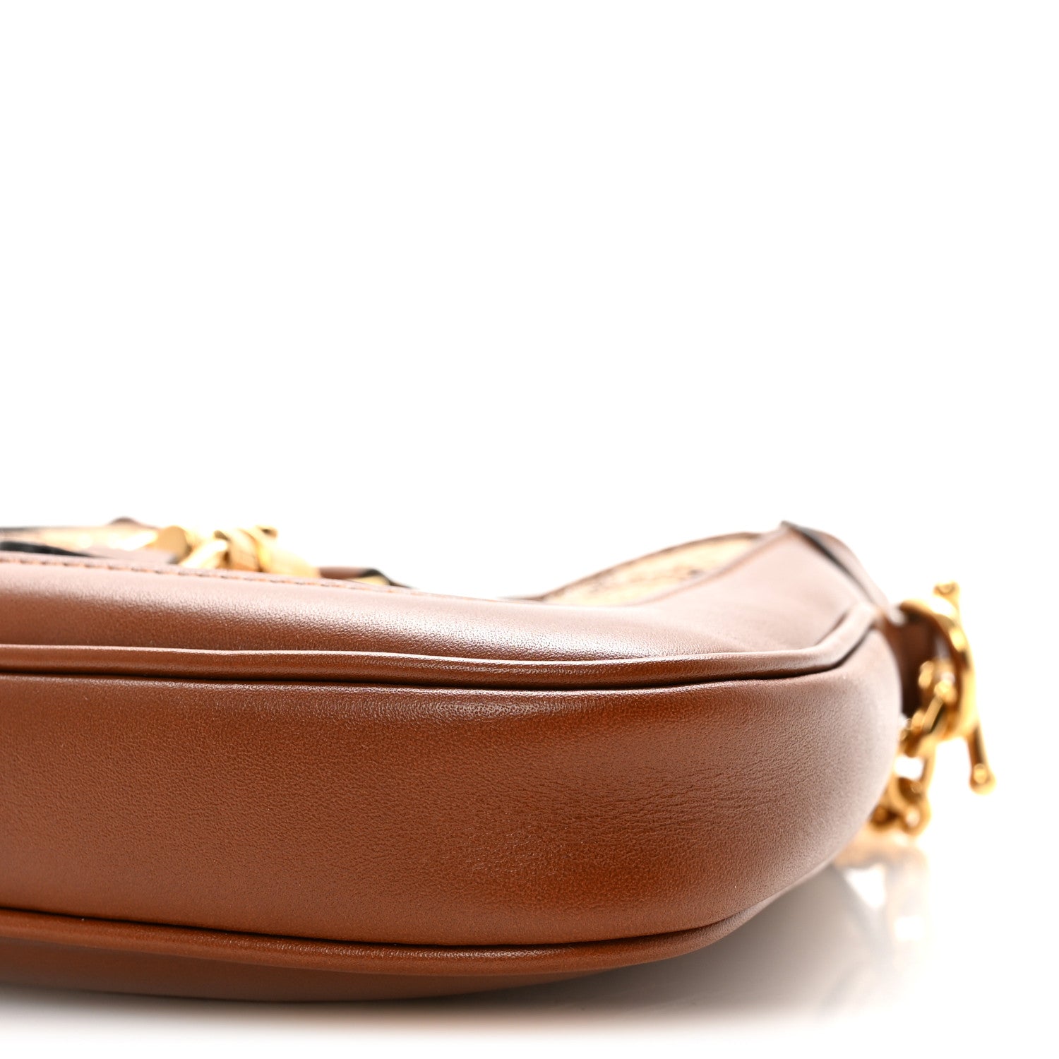 Gucci New Canvas Charisma Calfskin Crystal GG Monogram Mini Jackie 1961 Hobo Camel Ebony 9 of 10