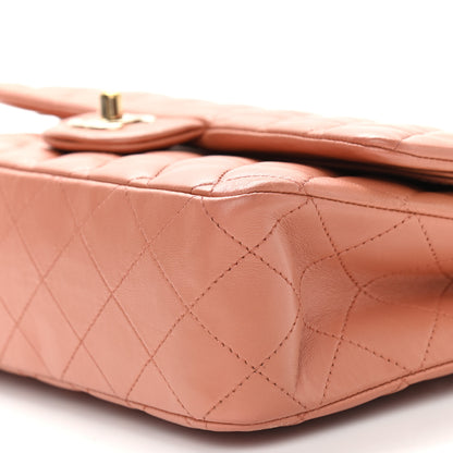 Chanel Lambskin Quilted Medium Double Flap Coral 8 of 10
