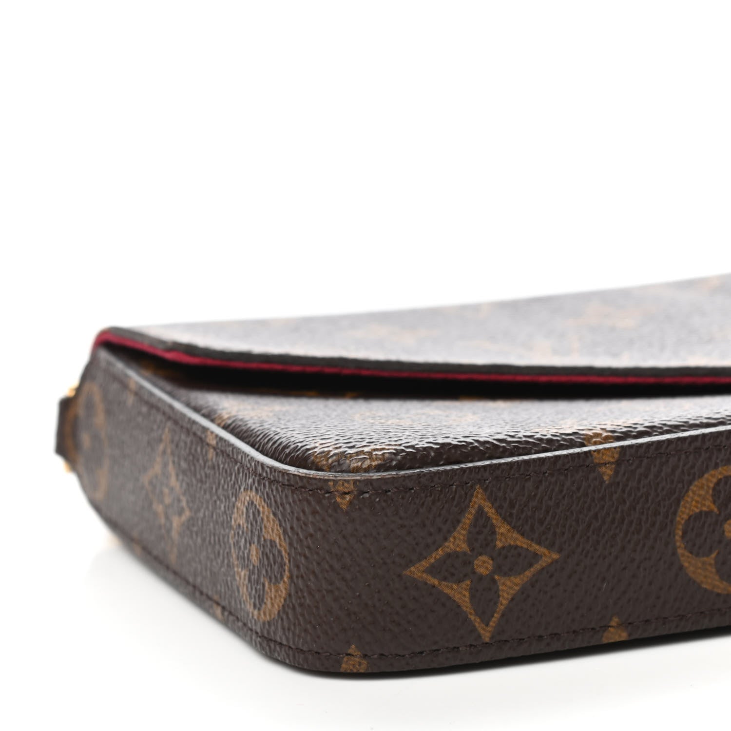 Louis Vuitton Monogram Pochette Felicie Chain Wallet Fuchsia 9 of 12