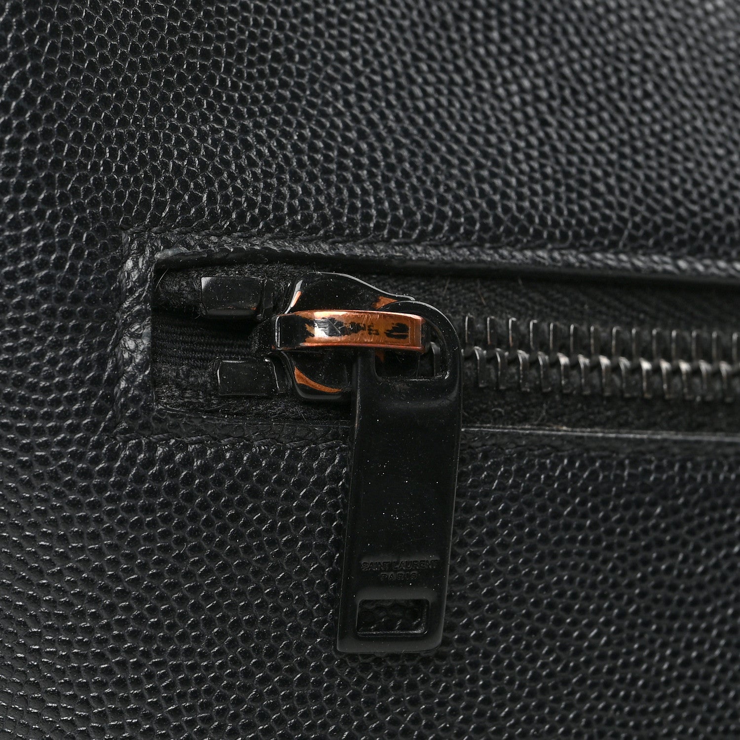 Saint Laurent Grain De Poudre Medium West Hollywood Monogram Fold-Over Black 9 of 11