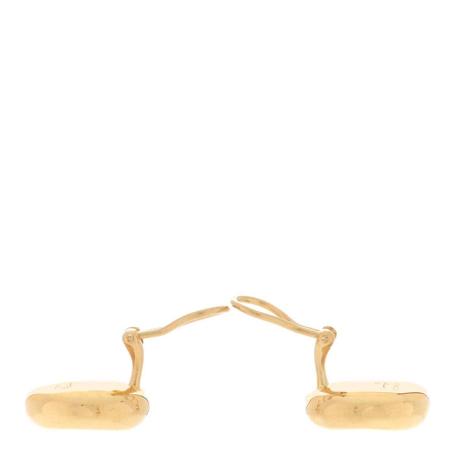 18K Yellow Gold 20mm Elsa Peretti Bean Design Clip-On Earrings