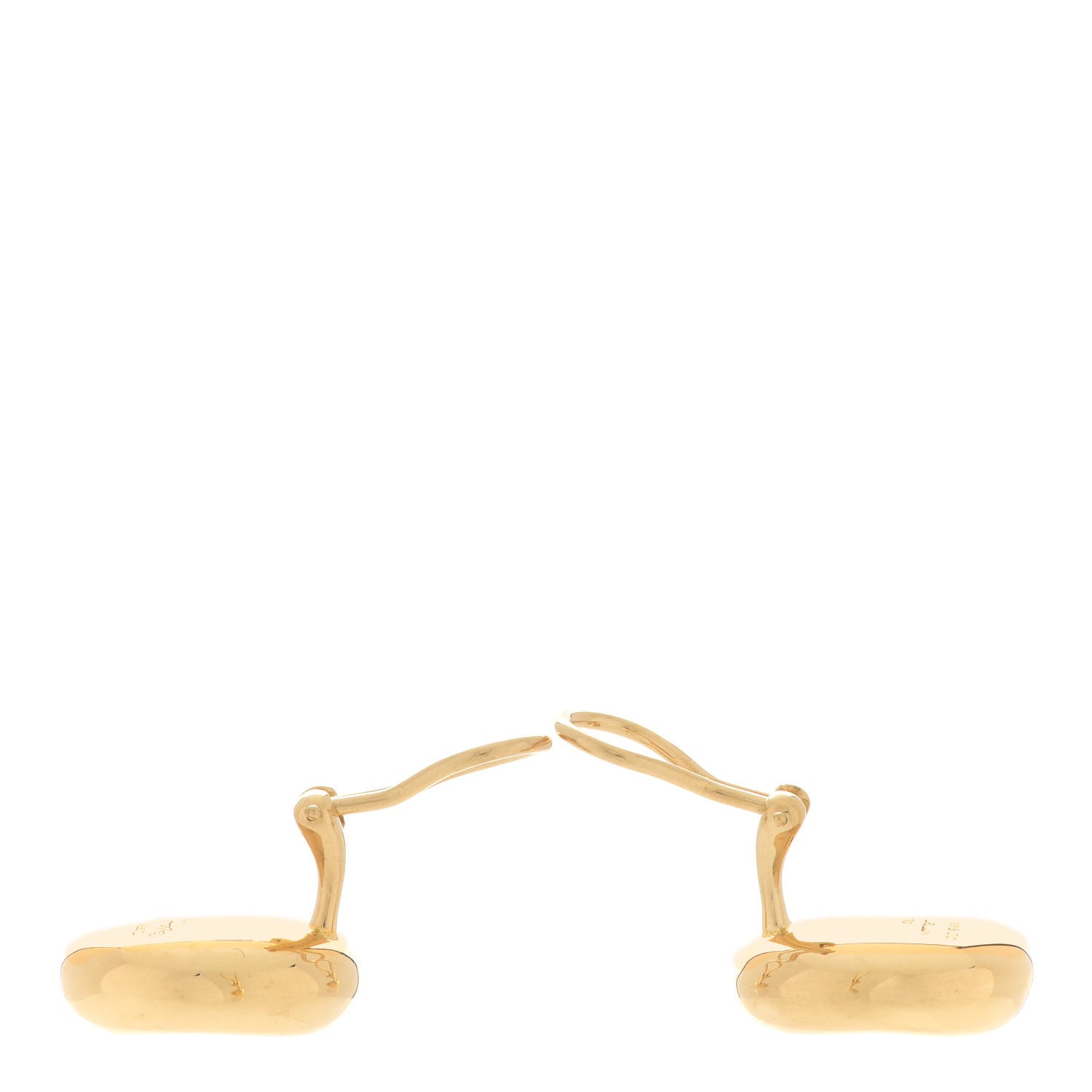 Tiffany 18K Yellow Gold 20mm Elsa Peretti Bean Design Clip-On Earrings 3 of 5