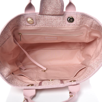 Chanel Canvas Large Deauville Tote Pink 7 of 10