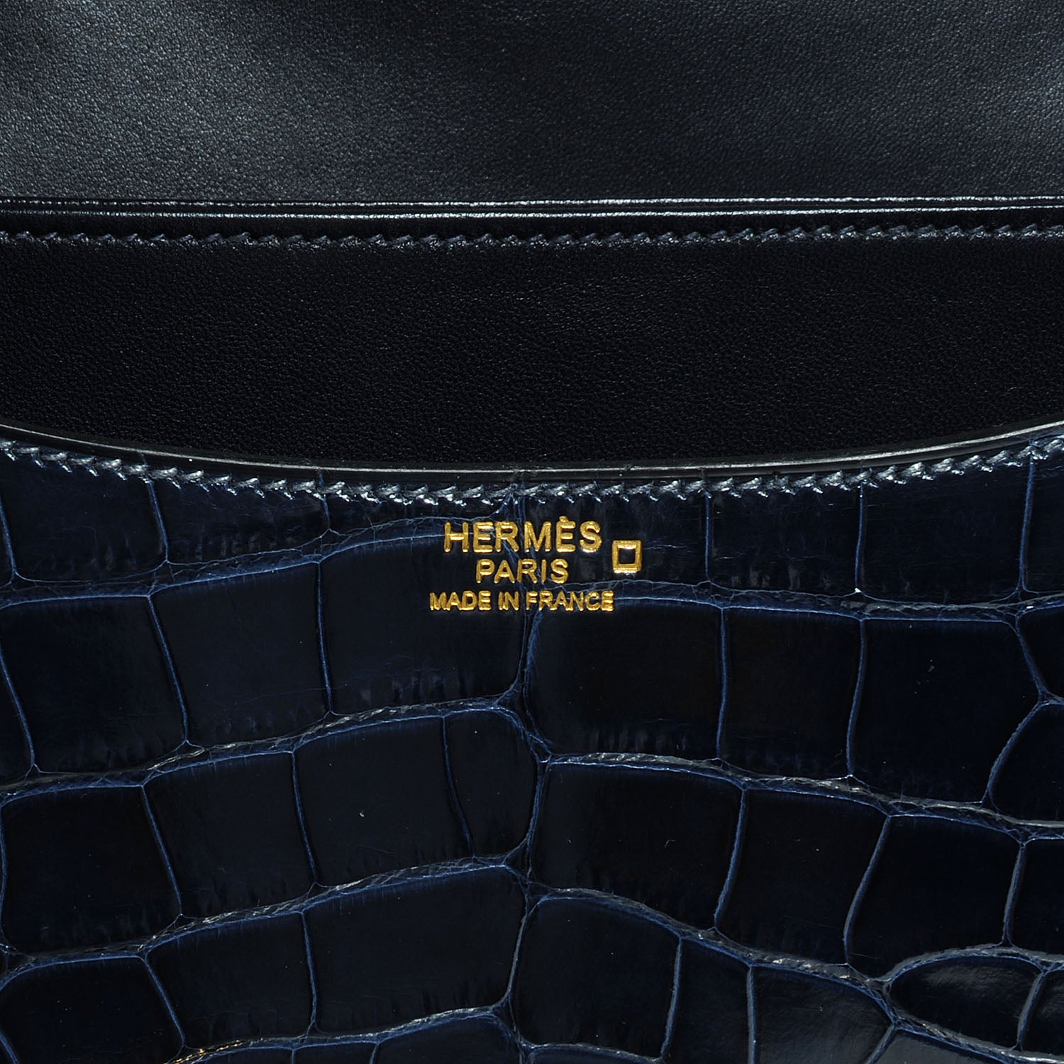 Hermes Shiny Alligator Constance 23 cm Bleu Abysse 7 of 9