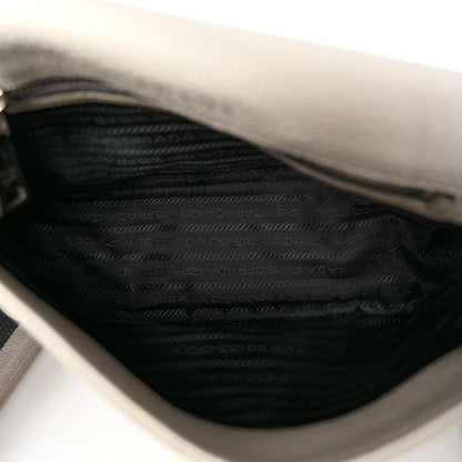 Prada Vitello Daino Soft Flap Crossbody White 5 of 11