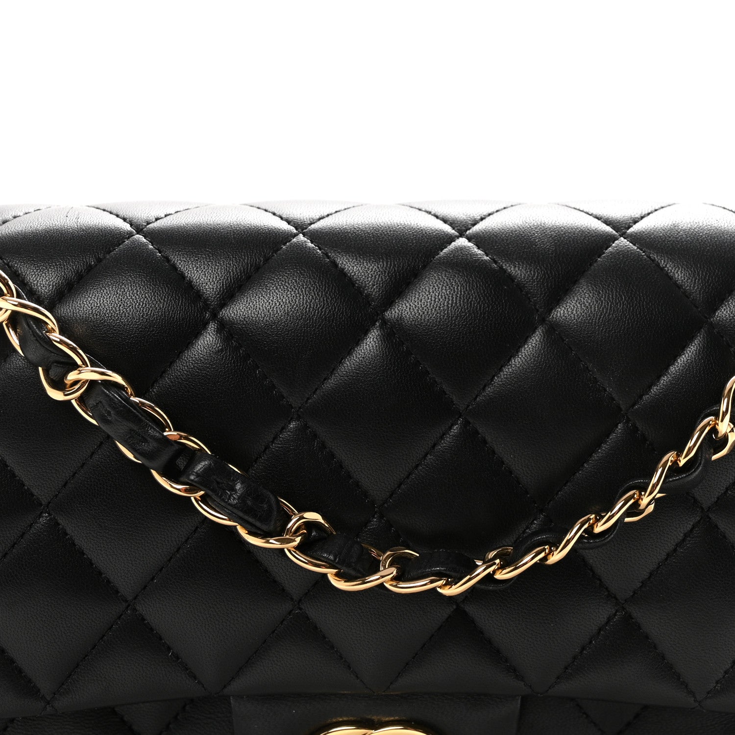 Chanel Lambskin Quilted Medium Double Flap Black 8 of 11