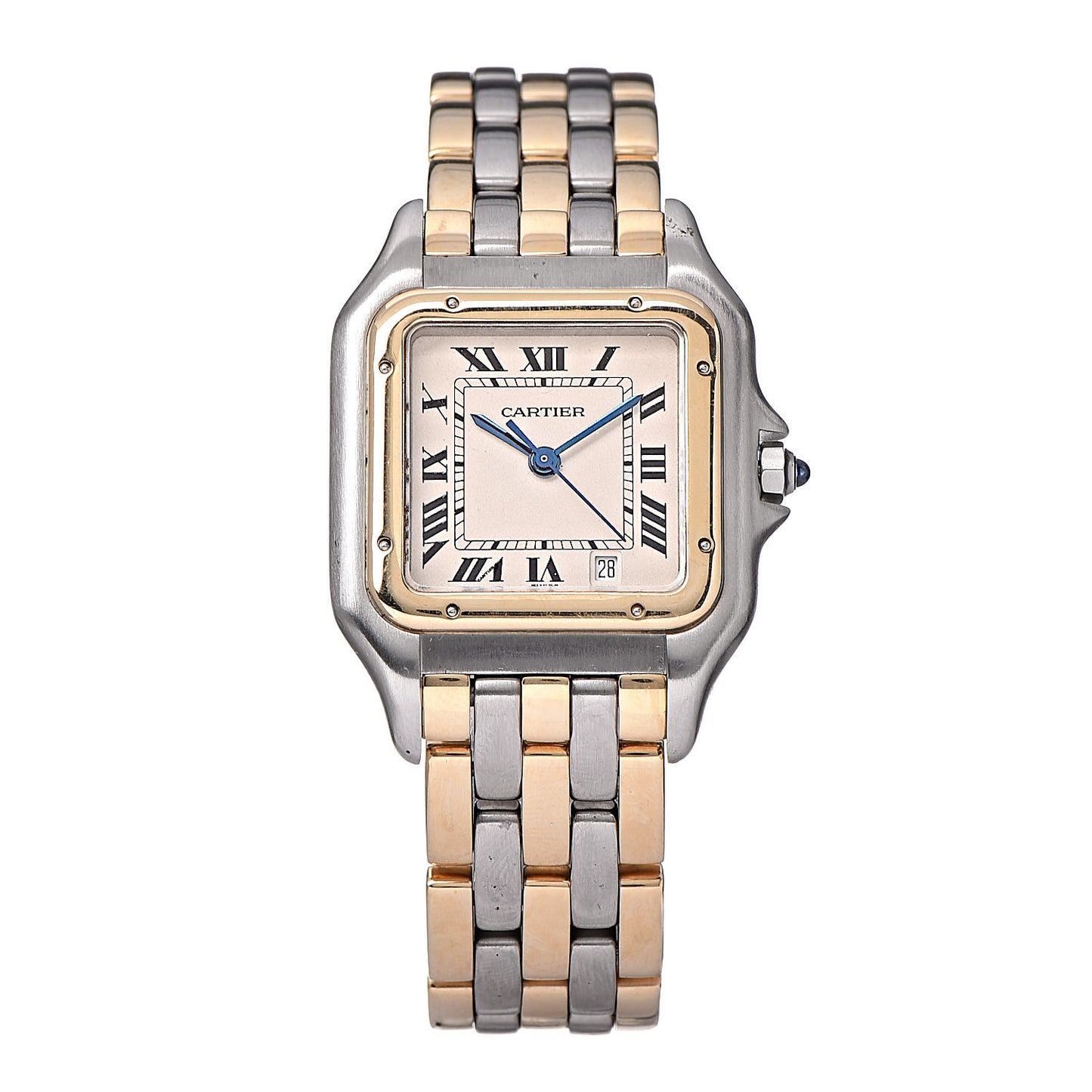 Stainless Steel 18K Yellow Gold 27mm Panthere Quartz Watch
